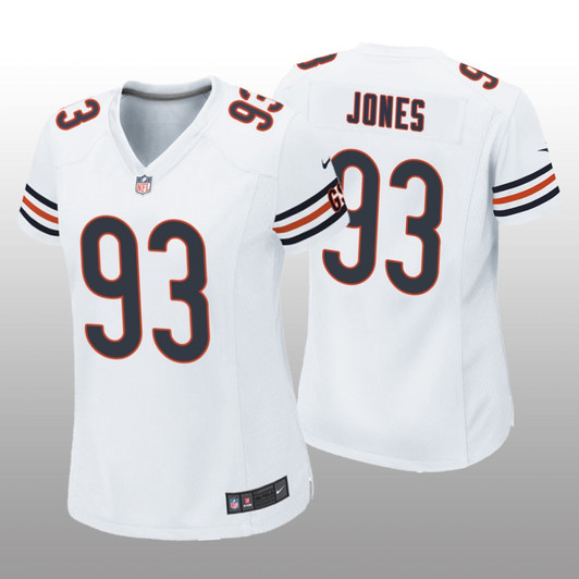 [FULLY STITCHED] Chicago Bears Justin Jones White Limited Football Jersey 
