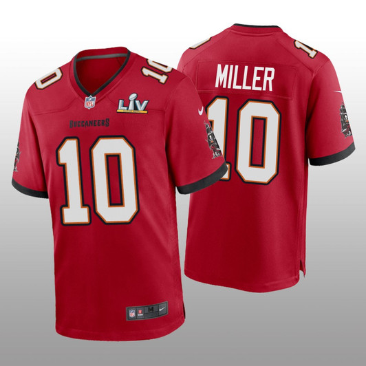 [FULLY STITCHED] Tampa Bay Buccaneers Scotty Miller Red Super Bowl LV Limited Football Jersey 