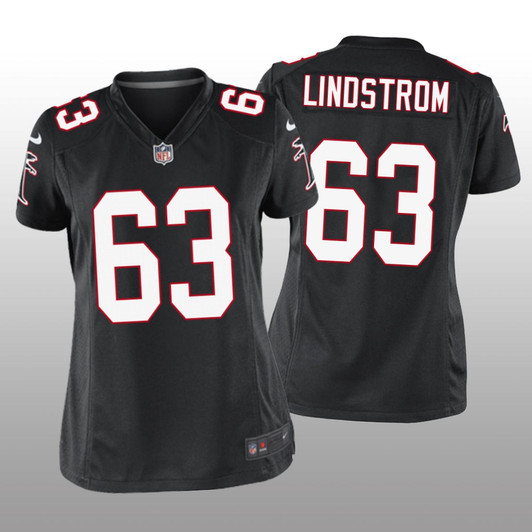 [FULLY STITCHED] Atlanta Falcons Chris Lindstrom Black Draft Alternate Limited Football Jersey 
