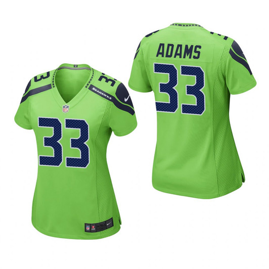 [FULLY STITCHED] Seattle Seahawks Jamal Adams Neon Green Style 2 Limited Football Jersey 