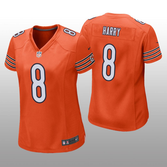 [FULLY STITCHED] Chicago Bears NKeal Harry Orange Alternate Limited Football Jersey 