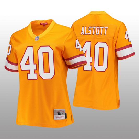[FULLY STITCHED] Tampa Bay Buccaneers Mike Alstott Orange Legacy Limited Football Jersey 