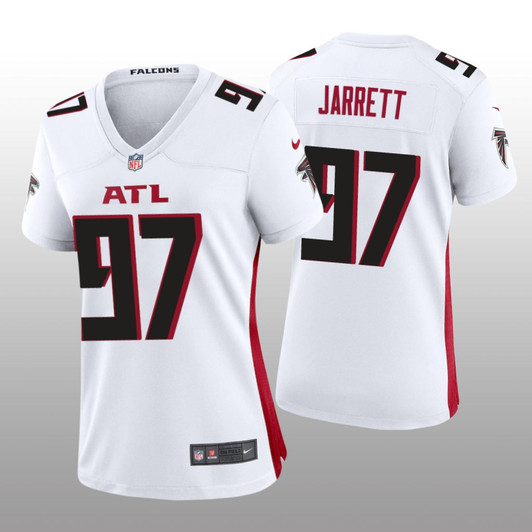 [FULLY STITCHED] Atlanta Falcons Grady Jarrett White Limited Football Jersey 