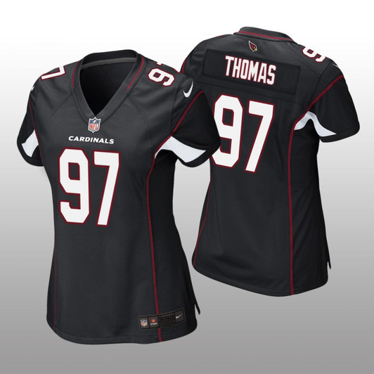 [FULLY STITCHED] Arizona Cardinals Cameron Thomas Black Limited Football Jersey 