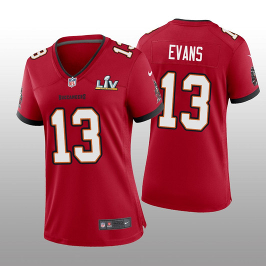 [FULLY STITCHED] Tampa Bay Buccaneers Mike Evans Red Super Bowl LV Style 2 Limited Football Jersey 
