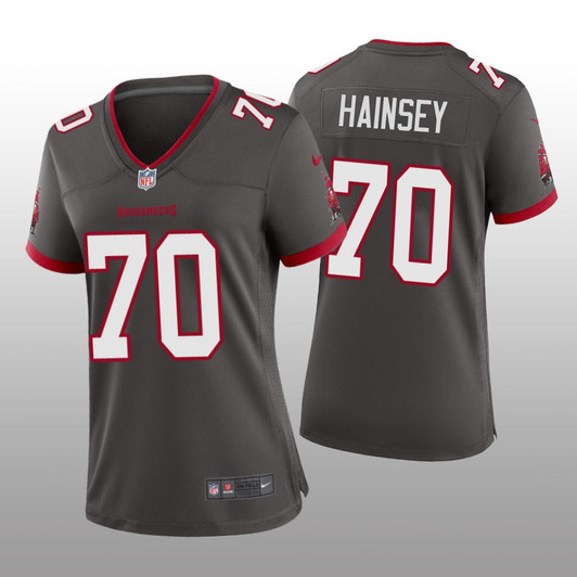 [FULLY STITCHED] Tampa Bay Buccaneers Robert Hainsey Pewter Alternate Style 2 Limited Football Jersey 