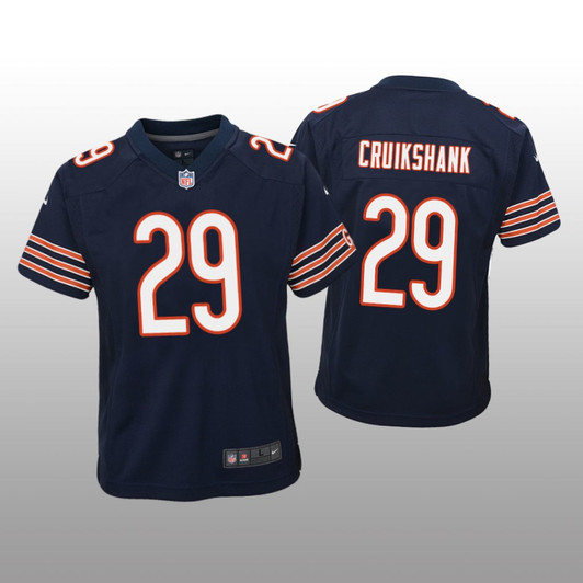 [FULLY STITCHED] Chicago Bears Dane Cruikshank Navy Limited Football Jersey 