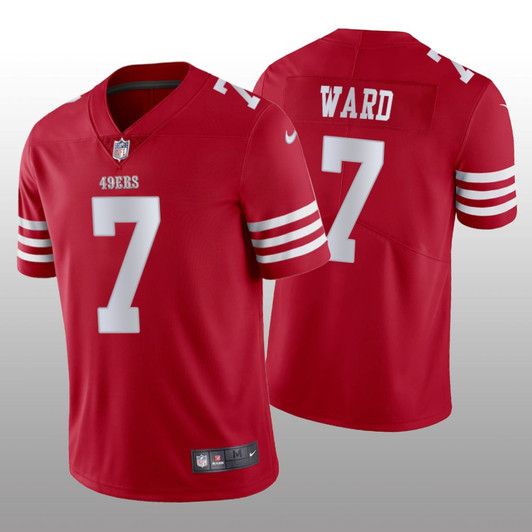 [FULLY STITCHED] San Francisco 49ers Charvarius Ward Scarlet Style 2 Limited Football Jersey 