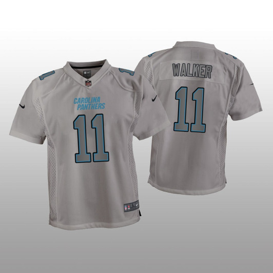 [FULLY STITCHED] Carolina Panthers PJ Walker Gray Atmosphere Limited Football Jersey 