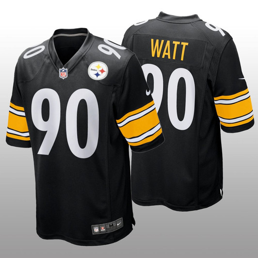 [FULLY STITCHED] Pittsburgh Steelers TJ Watt Black Style 12 Limited Football Jersey 