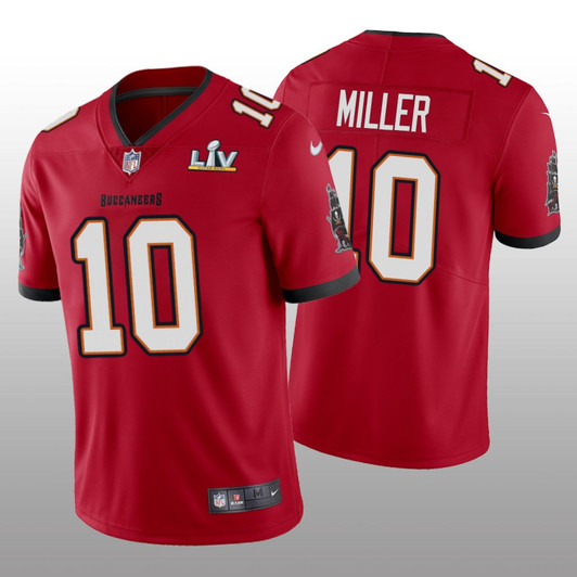 [FULLY STITCHED] Tampa Bay Buccaneers Scotty Miller Red Super Bowl LV Style 2 Limited Football Jersey 