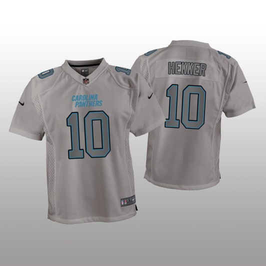 [FULLY STITCHED] Carolina Panthers Johnny Hekker Gray Atmosphere Limited Football Jersey 