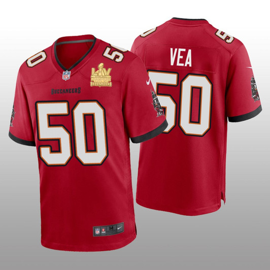 [FULLY STITCHED] Tampa Bay Buccaneers Vita Vea Red Super Bowl LV Champions Limited Football Jersey 