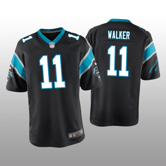 [FULLY STITCHED] Carolina Panthers PJ Walker Black Limited Football Jersey 