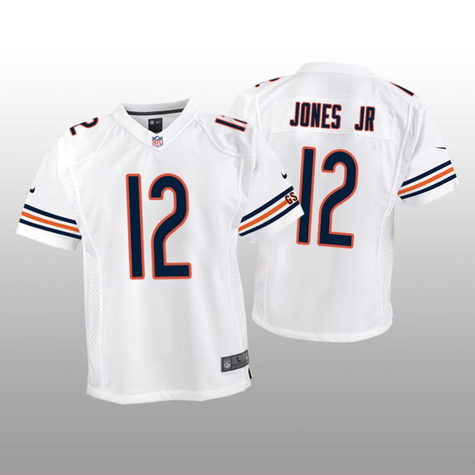 [FULLY STITCHED] Chicago Bears Velus Jones Jr White Limited Football Jersey 