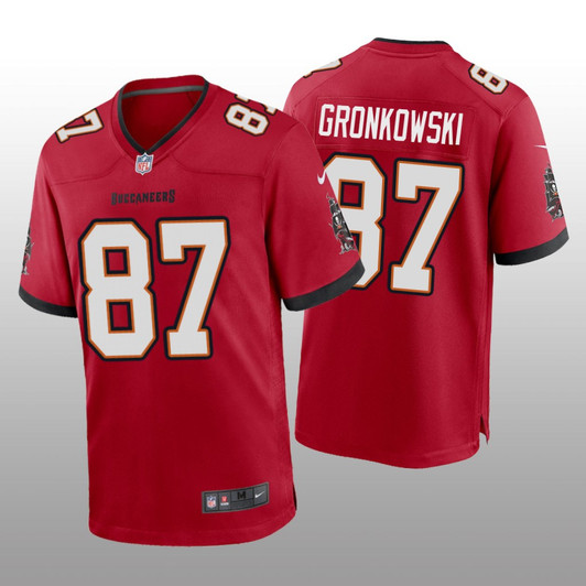 [FULLY STITCHED] Tampa Bay Buccaneers Rob Gronkowski Red Style 4 Limited Football Jersey 