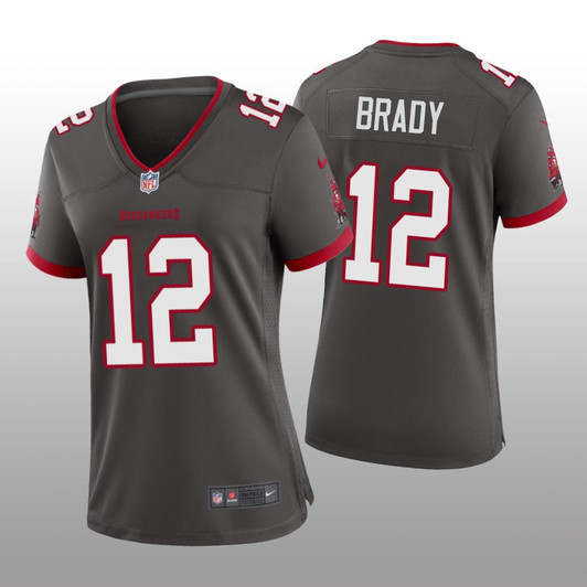 [FULLY STITCHED] Tampa Bay Buccaneers Tom Brady Pewter Style 2 Limited Football Jersey 