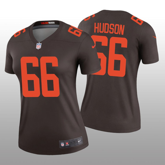 [FULLY STITCHED] Cleveland Browns James Hudson Brown Alternate Limited Football Jersey 