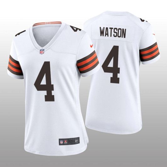 [FULLY STITCHED] Cleveland Browns Deshaun Watson White Style 2 Limited Football Jersey 