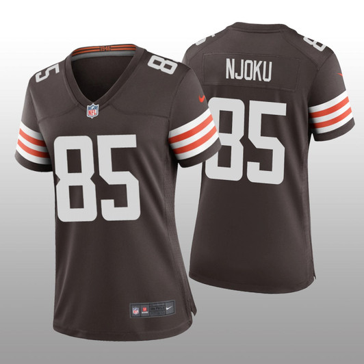 [FULLY STITCHED] Cleveland Browns David Njoku Brown Style 2 Limited Football Jersey 