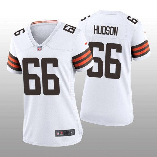 [FULLY STITCHED] Cleveland Browns James Hudson White Limited Football Jersey 