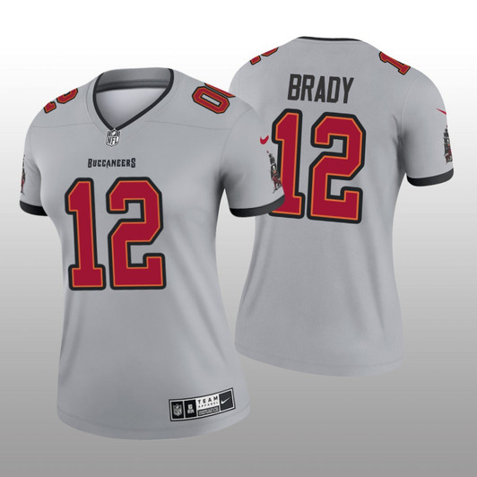 [FULLY STITCHED] Tampa Bay Buccaneers Tom Brady Gray Inverted Limited Football Jersey 