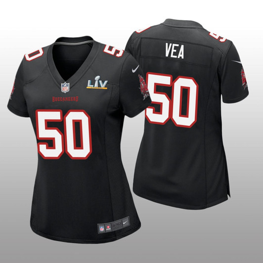 [FULLY STITCHED] Tampa Bay Buccaneers Vita Vea Black Super Bowl LV Style 4 Limited Football Jersey 