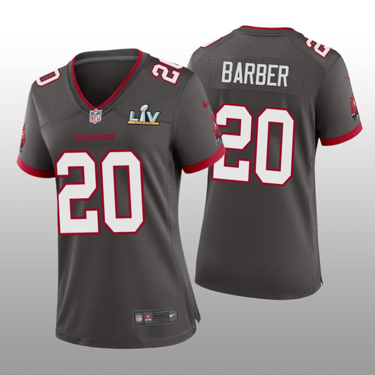 [FULLY STITCHED] Tampa Bay Buccaneers Ronde Barber Pewter Super Bowl LV Style 2 Limited Football Jersey 