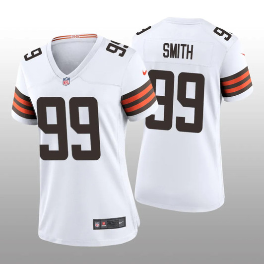 [FULLY STITCHED] Cleveland Browns ZaDarius Smith White Limited Football Jersey 
