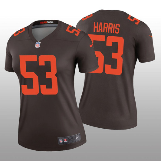 [FULLY STITCHED] Cleveland Browns Nick Harris Brown Alternate Limited Football Jersey 