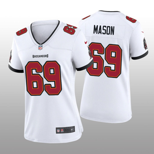 [FULLY STITCHED] Tampa Bay Buccaneers Shaq Mason White Style 2 Limited Football Jersey 