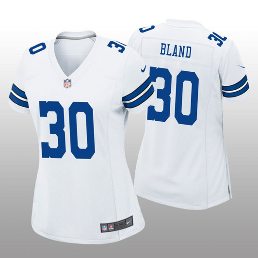 [FULLY STITCHED] Dallas Cowboys Daron Bland White Limited Football Jersey 