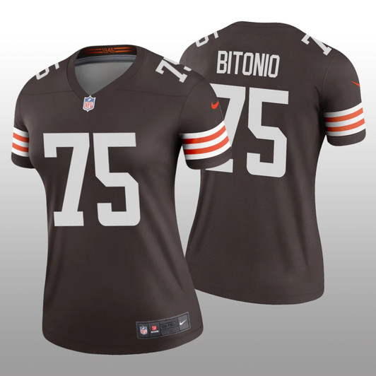 [FULLY STITCHED] Cleveland Browns Joel Bitonio Brown Style 2 Limited Football Jersey 