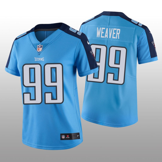 [FULLY STITCHED] Tennessee Titans Rashad Weaver Light Blue Style 2 Limited Football Jersey 