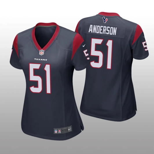 [FULLY STITCHED] Houston Texans Will Anderson Navy Limited Football Jersey 