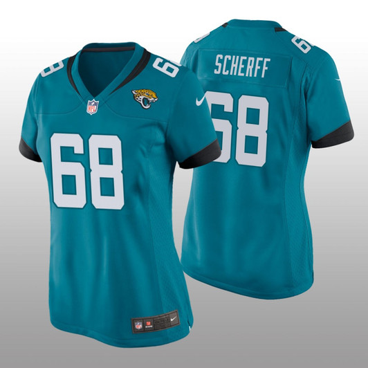 [FULLY STITCHED] Jacksonville Jaguars Brandon Scherff Teal Limited Football Jersey 