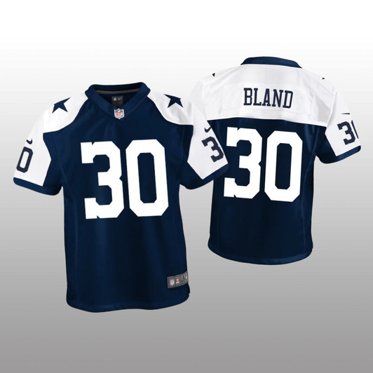 [FULLY STITCHED] Dallas Cowboys Daron Bland Navy Alternate Style 2 Limited Football Jersey 
