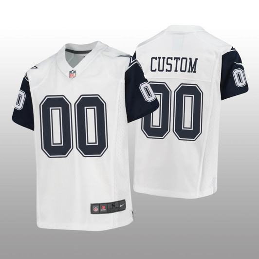 [FULLY STITCHED] Dallas Cowboys White Alternate Style 2 Limited Football Jersey 
