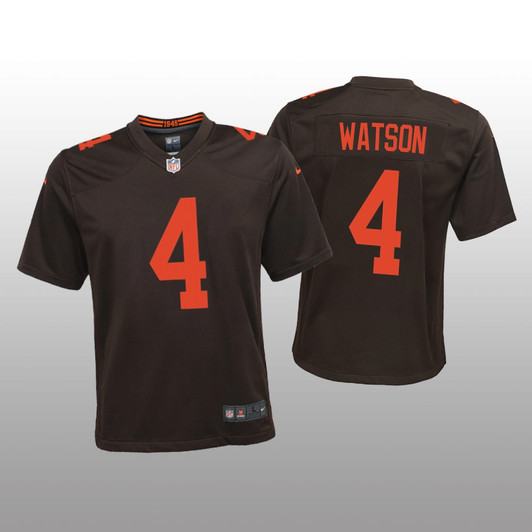[FULLY STITCHED] Cleveland Browns Deshaun Watson Brown Alternate Limited Football Jersey 