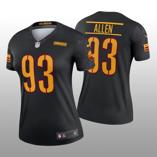 [FULLY STITCHED] Washington Commanders Jonathan Allen Black Limited Football Jersey 