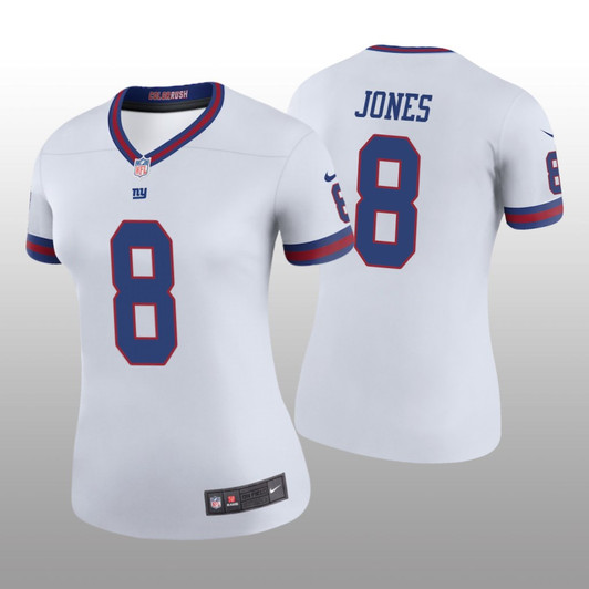 [FULLY STITCHED] New York Giants Daniel Jones White Draft Color Rush Limited Football Jersey 