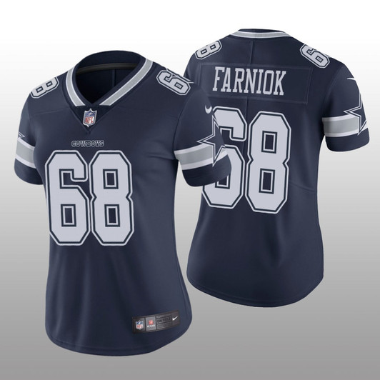 [FULLY STITCHED] Dallas Cowboys Matt Farniok Navy Style 2 Limited Football Jersey 