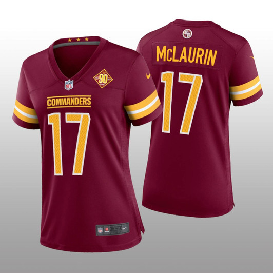 [FULLY STITCHED] Washington Commanders Terry Mclaurin Burgundy 90th Anniversary Limited Football Jersey 