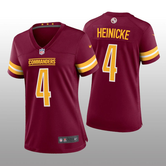 [FULLY STITCHED] Washington Commanders Taylor Heinicke Burgundy Limited Football Jersey 