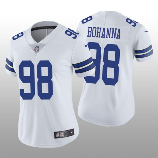 [FULLY STITCHED] Dallas Cowboys Quinton Bohanna White Limited Football Jersey 