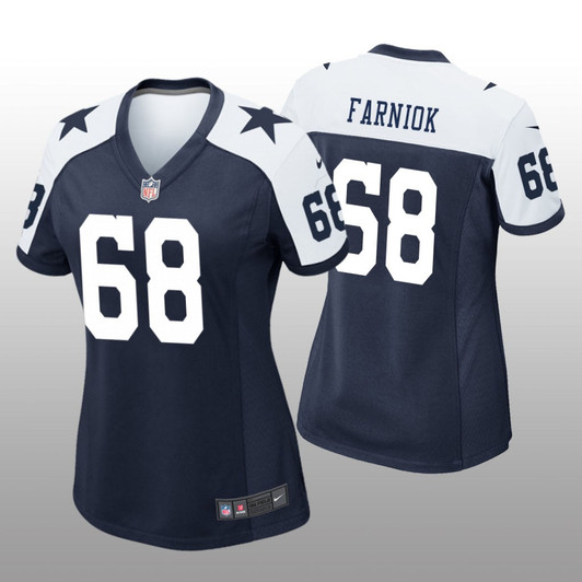 [FULLY STITCHED] Dallas Cowboys Matt Farniok Navy Alternate Limited Football Jersey 