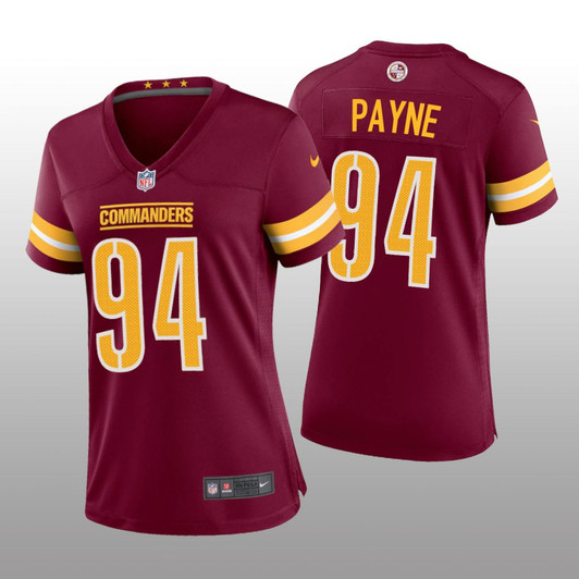 [FULLY STITCHED] Washington Commanders DaRon Payne Burgundy Style 3 Limited Football Jersey 