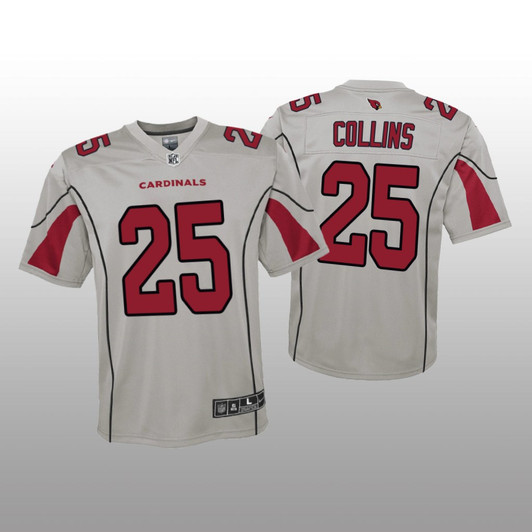 [FULLY STITCHED] Arizona Cardinals Zaven Collins Silver Inverted Style 2 Limited Football Jersey 