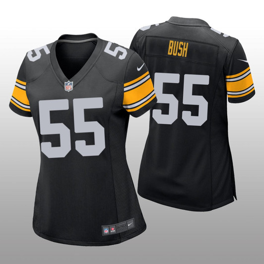 [FULLY STITCHED] Pittsburgh Steelers Devin Bush Black Draft Limited Football Jersey 