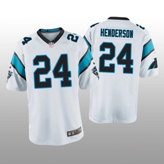 [FULLY STITCHED] Carolina Panthers CJ Henderson White Limited Football Jersey 